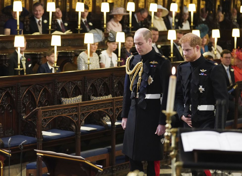 El príncipe William fungió como padrino de su hermano, el príncipe Harry. Jonathan Brady/PA Wire