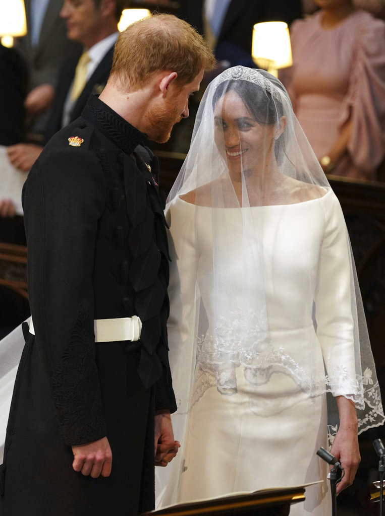 Harry y Meghan tuvieron muchos momentos de complicidad durante la boda que se reflejan en sus gestos y miradas. (Fotos: AP)