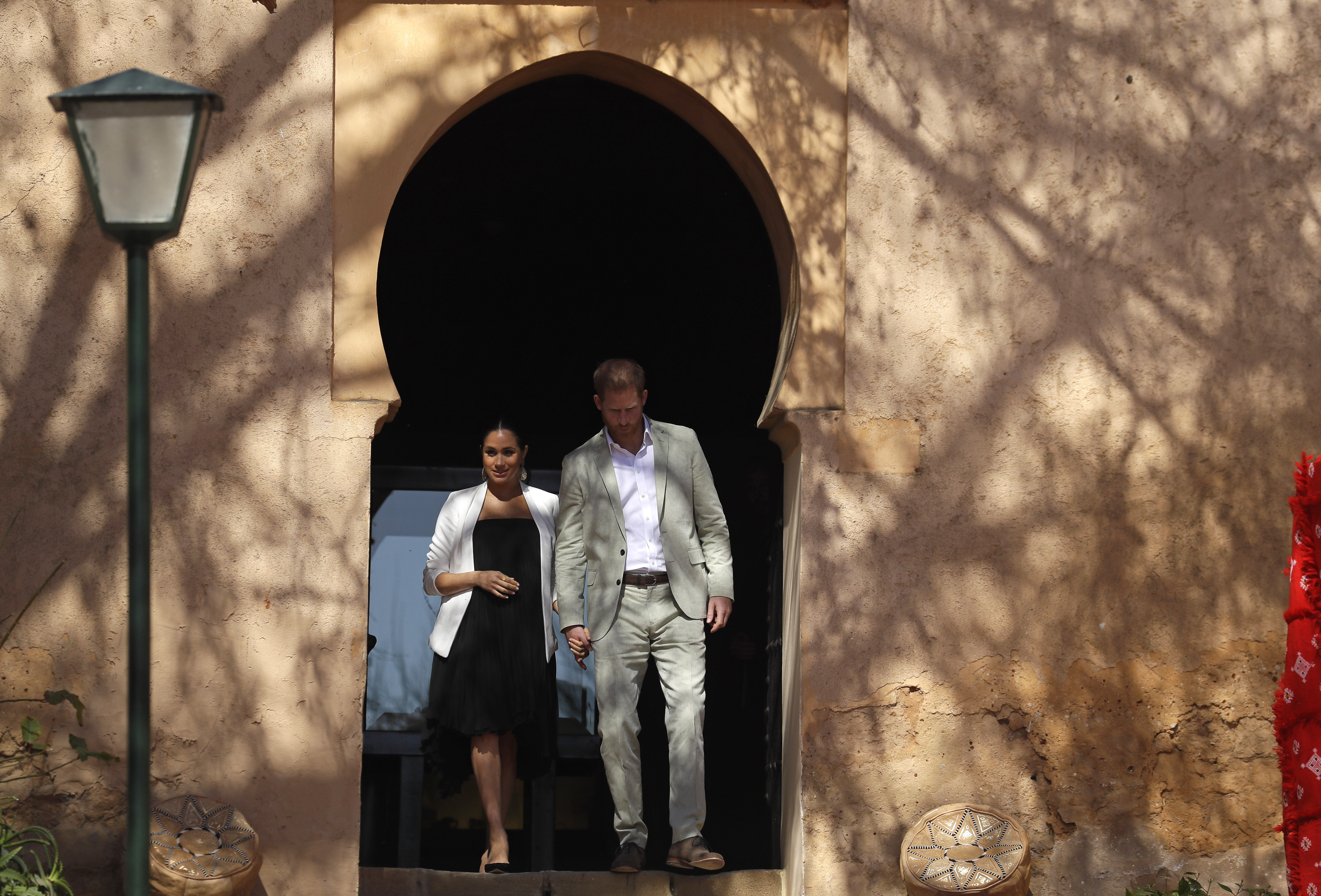 Este es el último viaje oficial de la pareja antes de convertirse en padres. (AP)