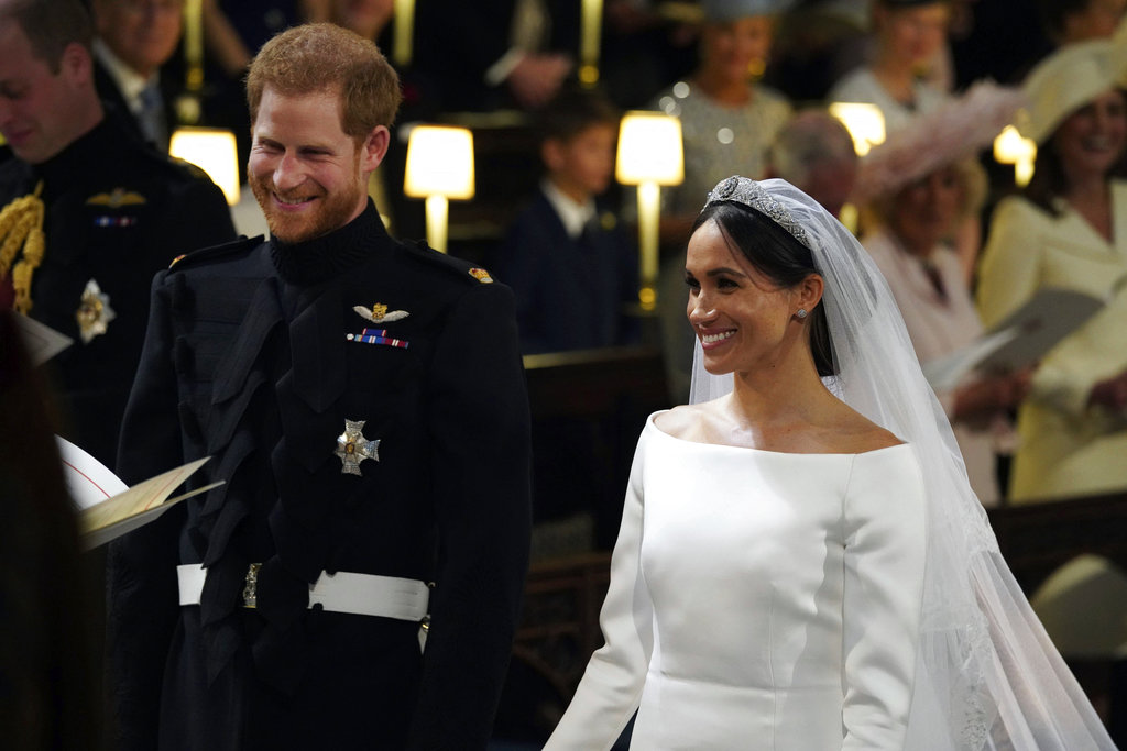 Harry y Meghan tuvieron muchos momentos de complicidad durante la boda que se reflejan en sus gestos y miradas. (Fotos: AP)
