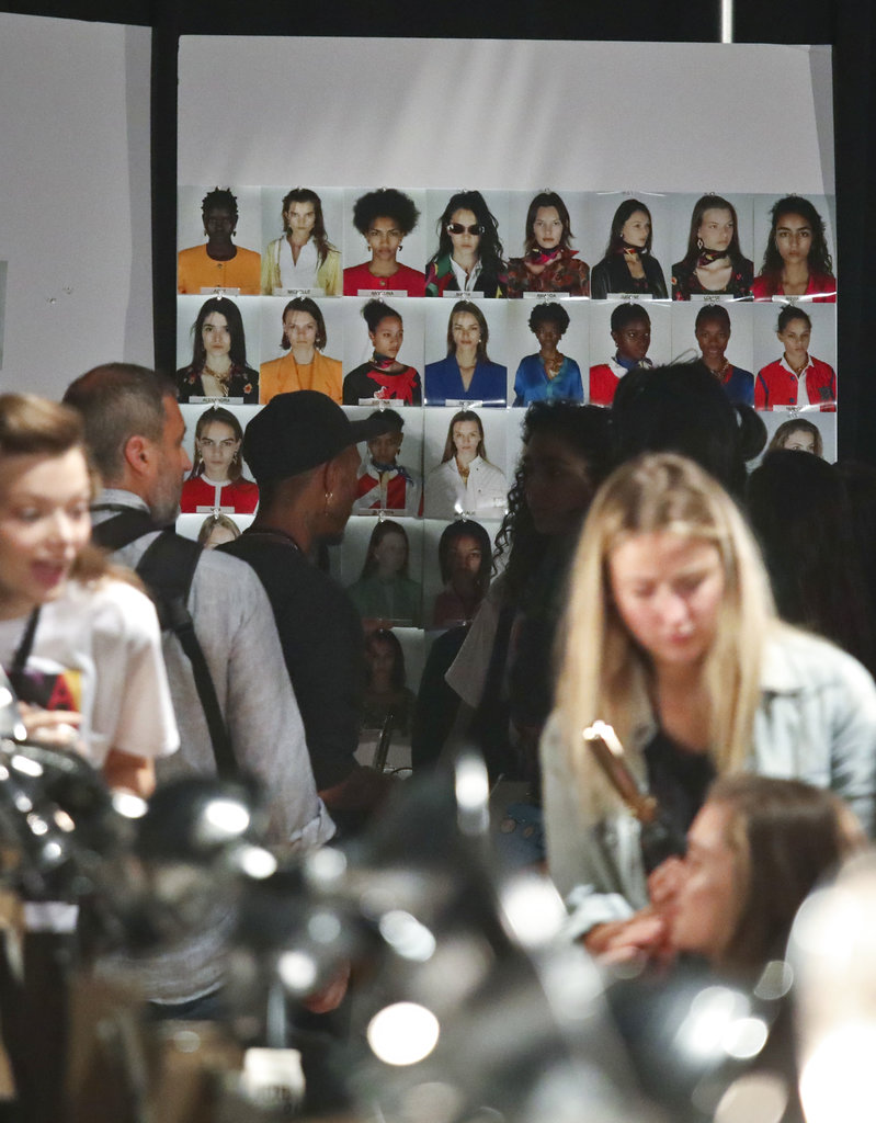 Un panel de fotos muestra a las modelos que participaron del desfile de Escada en el NYFW. (Foto: AP)