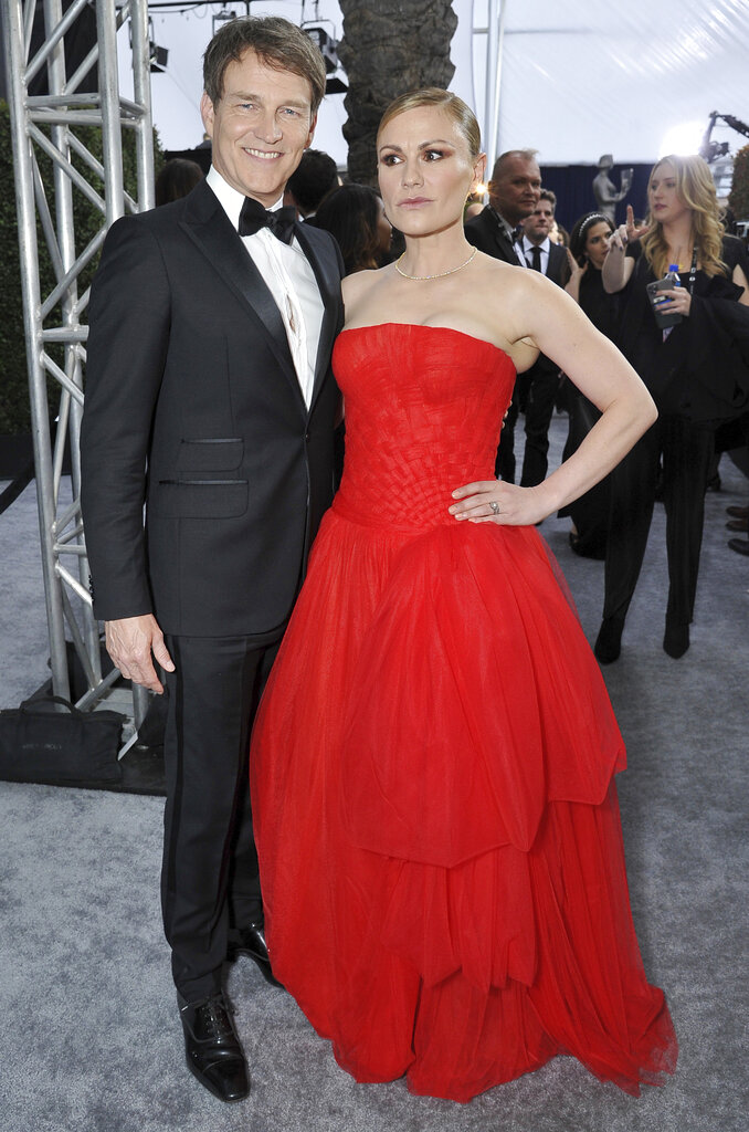Stephen Moyer y Anna Paquin. (AP)