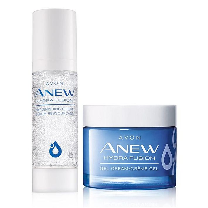 Anew Hydra Fusion de Avon consta de cinco productos entre los que se encuentran un agua micelar para eliminar impurezas, un suero que ayuda a restaurar la piel proveyendo una hidratación profunda, un gel que proporciona 72 horas de humectación, una crema de ojos y una mascarilla para usar mientras te bañas. (Suministrada)
