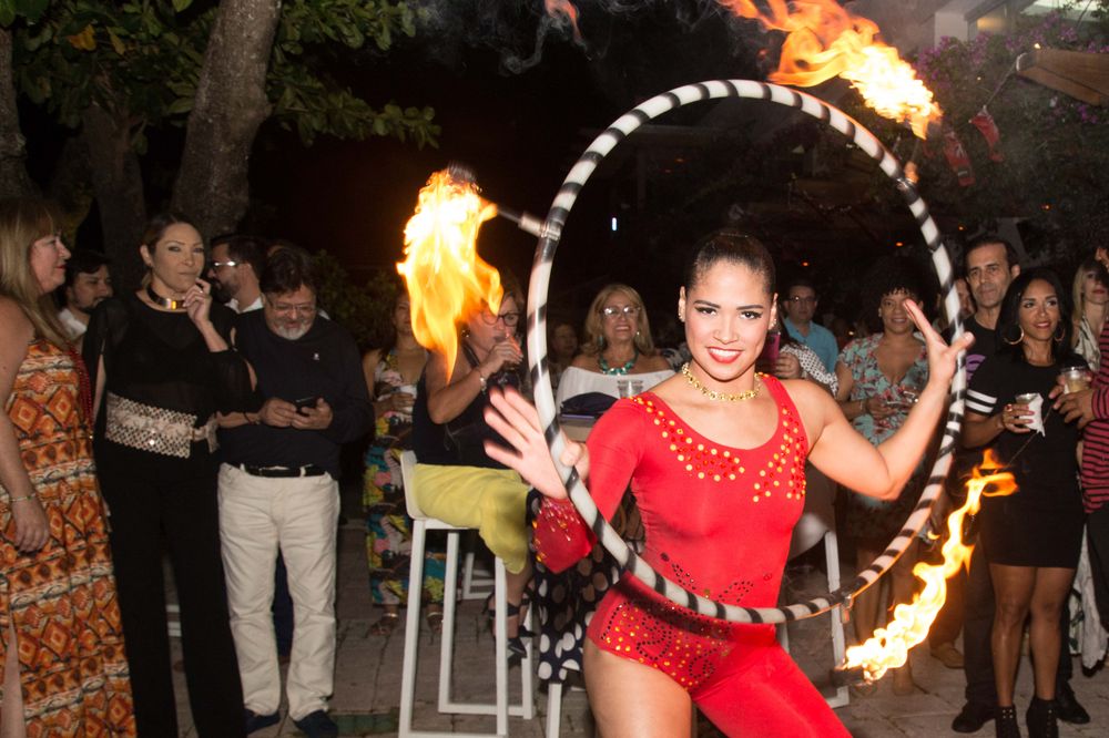 Parte del espectáculo de actos con fuego. (Foto: Suministrada)
