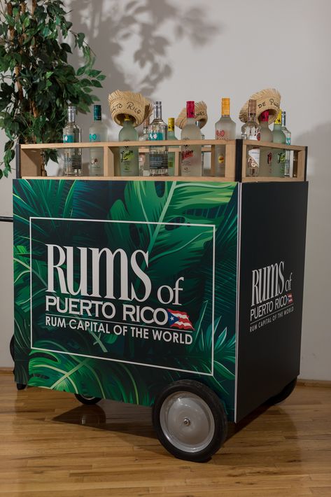 El carrito de piraguas de la recepción auspiciada por Rones de Puerto Rico. (Suministrada)
