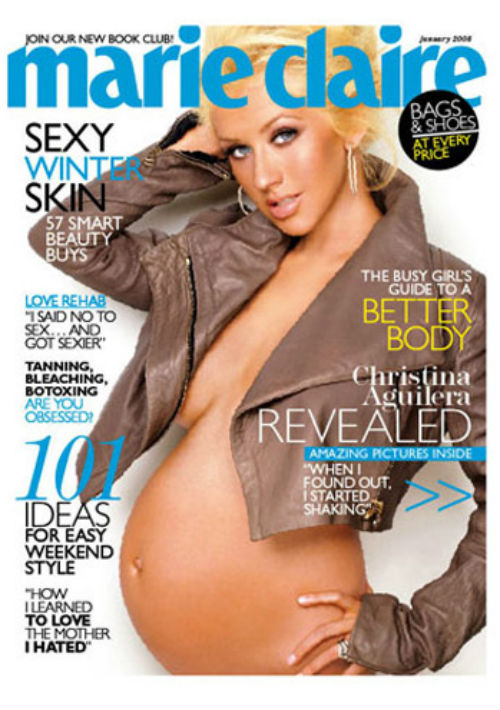 Christina Aguilera posó para Marie Claire en 2007. (Archivo)