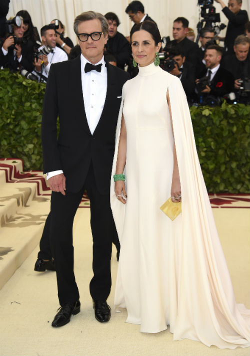 Colin Firth y Livia Giuggioli (AP)
