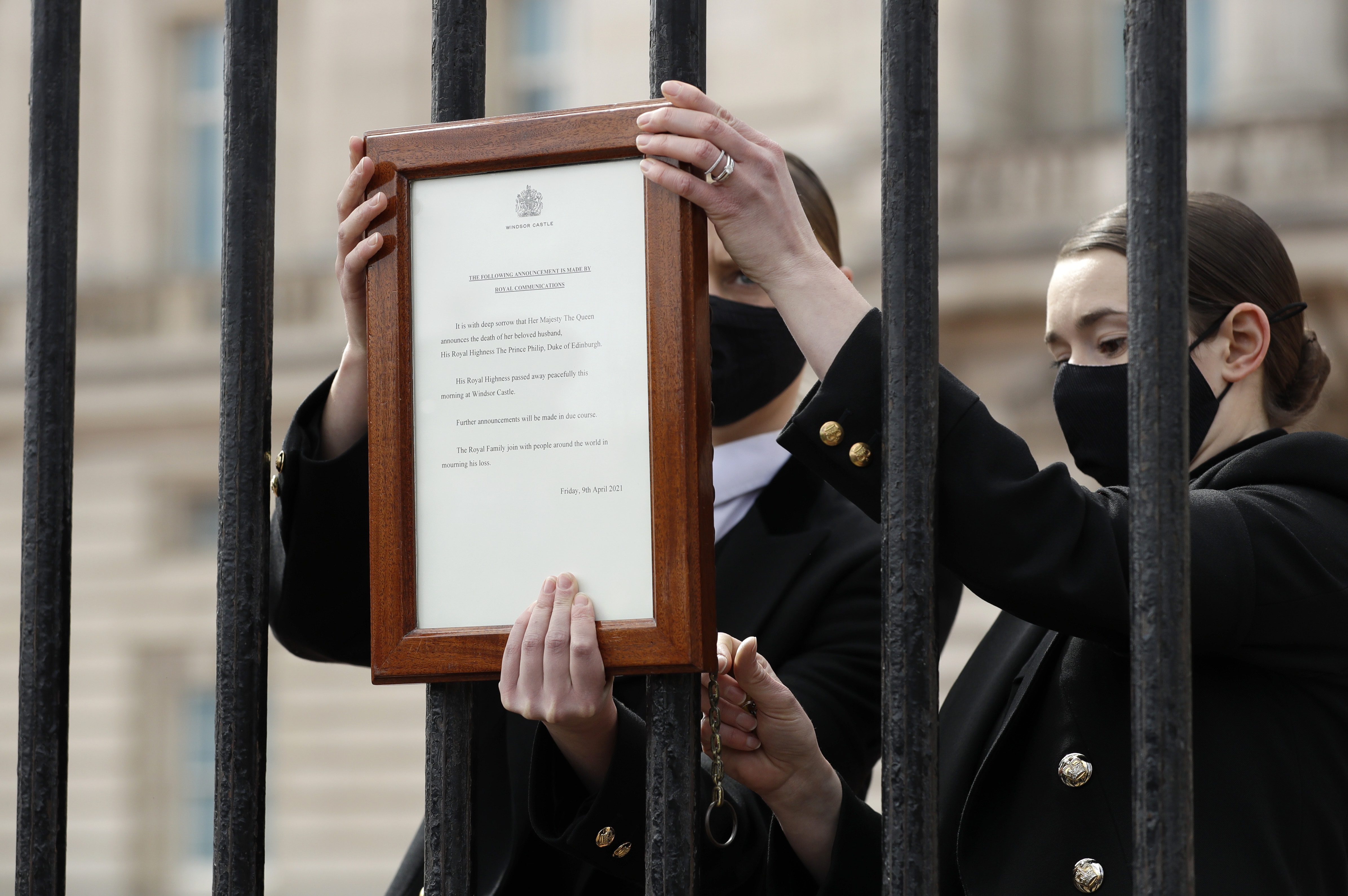La noticia de la muerte se dio mediante un comunicado de la Casa Real británica en la mañana del 9 de abril de 2021. (AP)