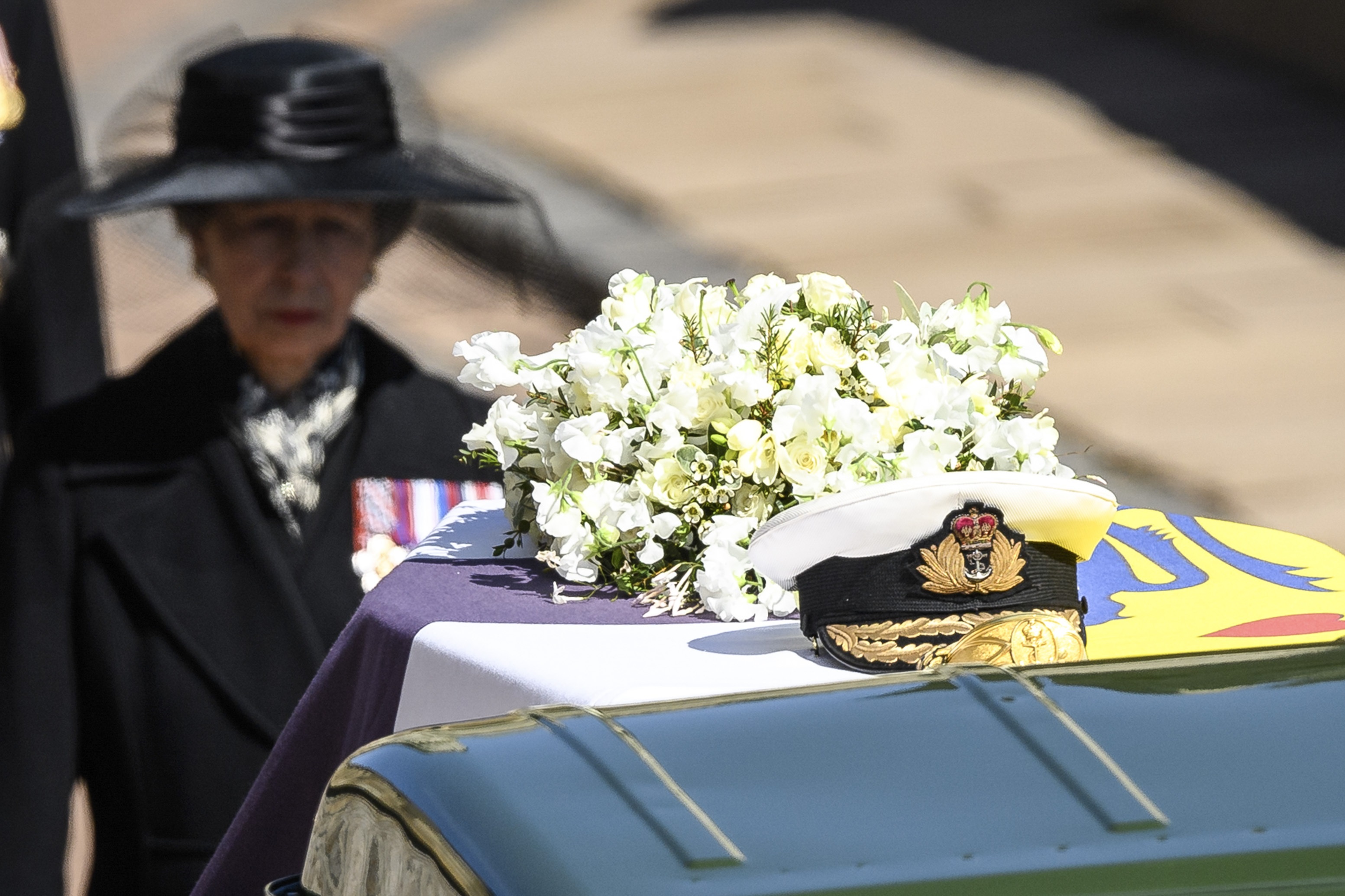 La princesa Anne caminó tras el féretro de su padre. (AP)