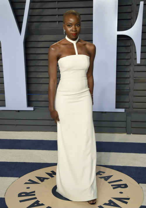 Una de las guerreras de "Black Panther" Danai Gurira. (The Associated Press)