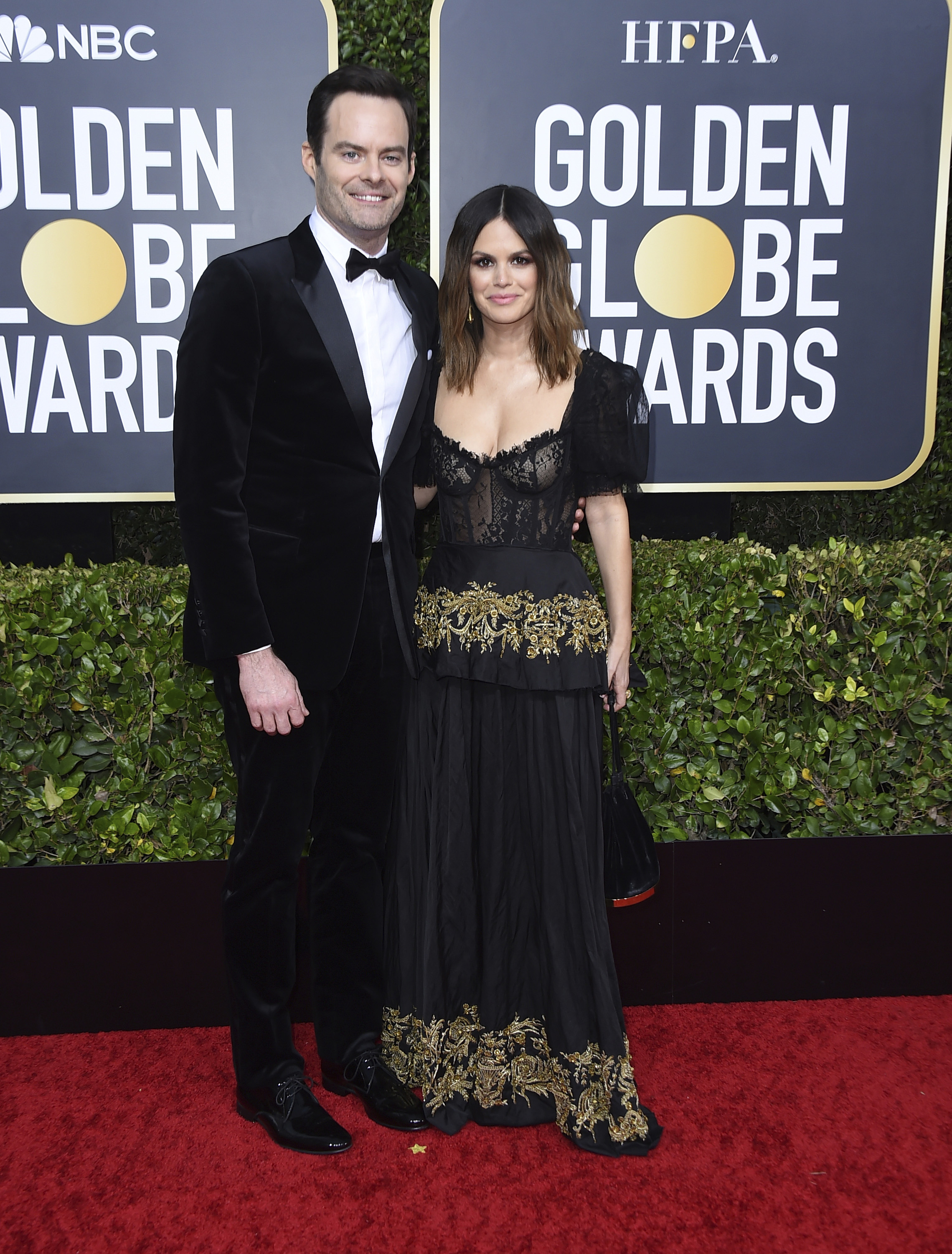Bill Hader y Rachel Bilson. (AP)