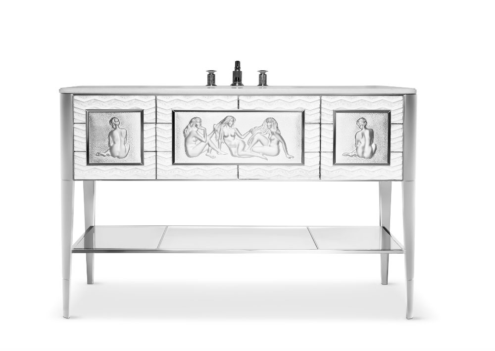 Tocador de cristal Lalique e Yves Rochon Causeuses. (Foto: Suministrada)