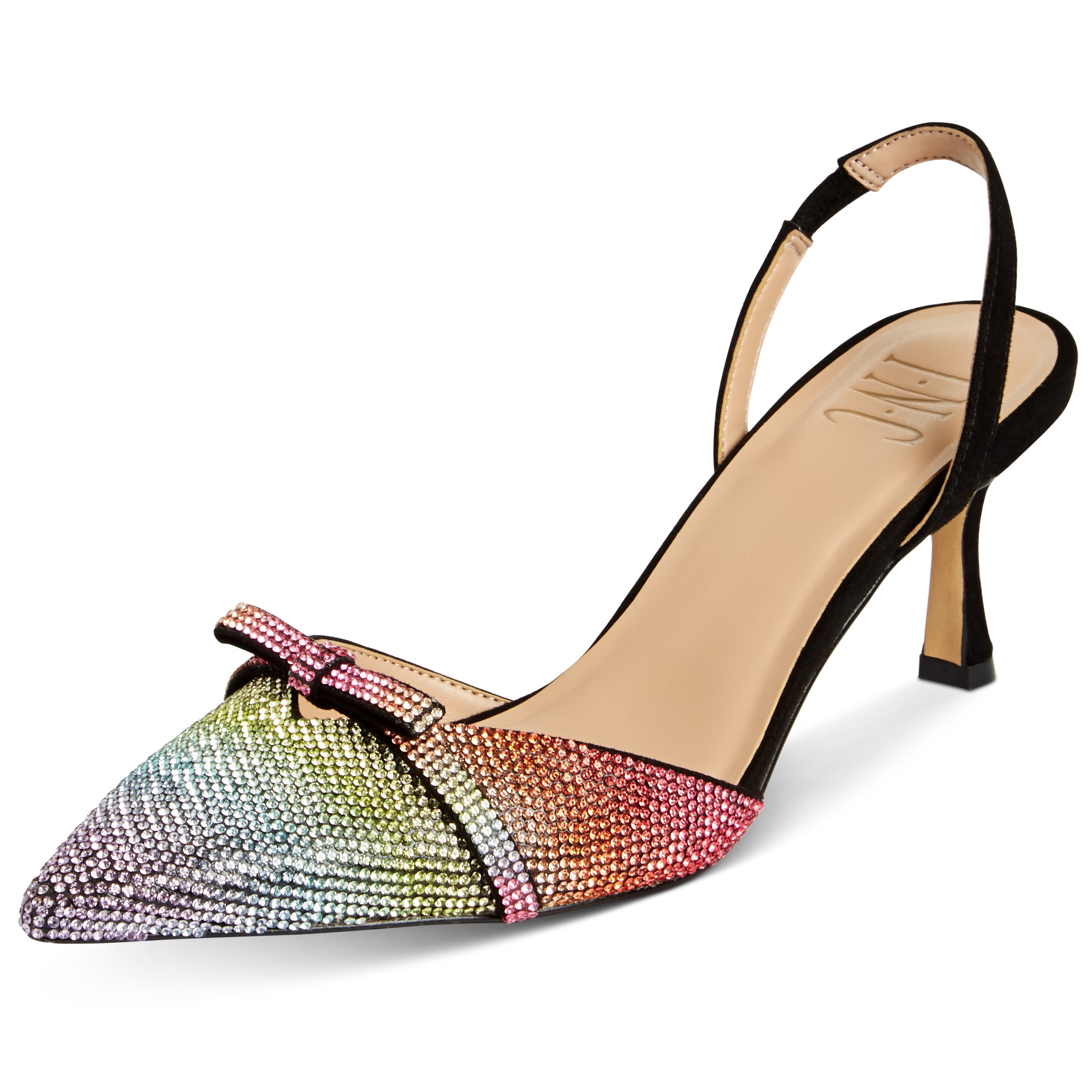 Zapato estilo “slingback” con tacón “kitten” de INC International Concepts Gelsey Rainbow de Macy’s. (Suministrada)