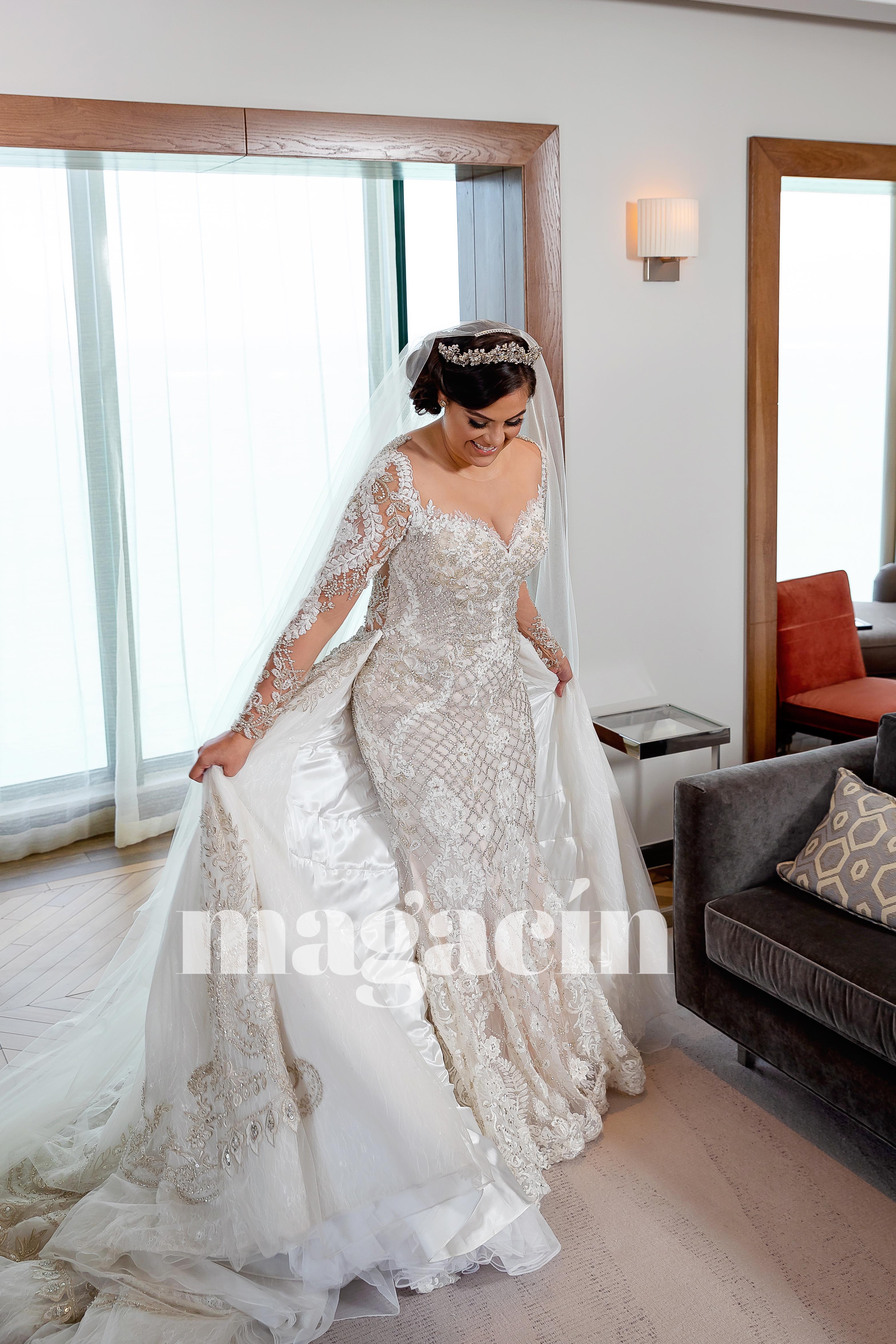 El traje de la novia fue de D’Royal Bride Exclusive Signature. (Suministrada/ Claudette Montero)