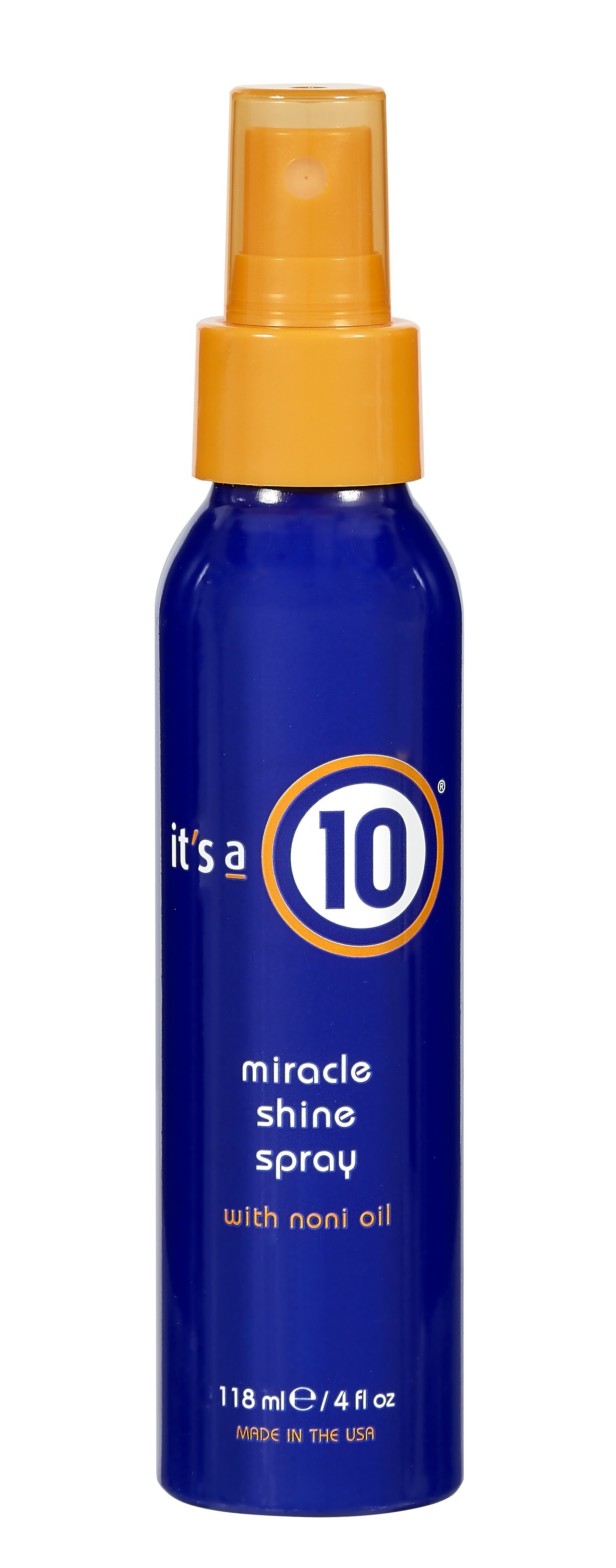 It’s a 10 Miracle Shine Spray protege y fortalece el cabello. Ayuda a suavizar los estilos rizados y lacios. Entre sus ingredientes mezcla extracto de manzanilla, aminoácidos de seda, extracto de noni, extracto de ylang ylang, aceite de cáñamo, extracto de té rojo, aceite de semilla de babasú. (Suministrada)