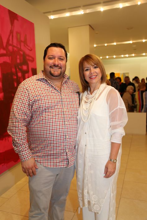 Mario Tomasini y María Landrón, en la muestra Hábitat en Arte @ Plaza.