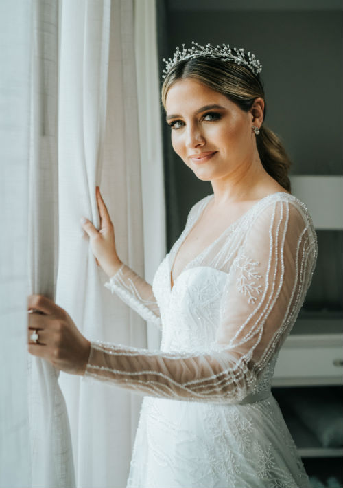 Vestido de la novia: Harry Robles. (Suministrada)