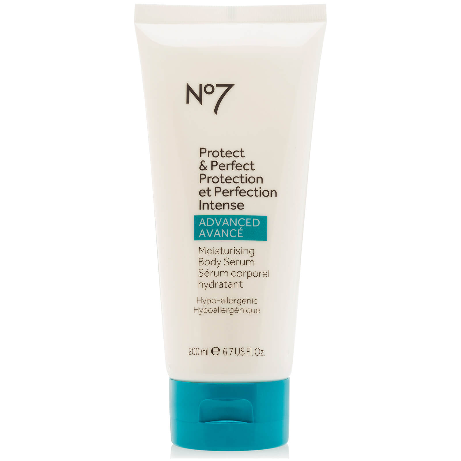 La marca No.7 acaba de lanzar el Protect & Perfect Intensive Advanced Bodyu Serum es un suero que ayuda a mantener la piel del cuerpo humectada y a mejorar su textura mientras combate las señales de edad. Lo encuentras en Walgreens. (Suministrada)