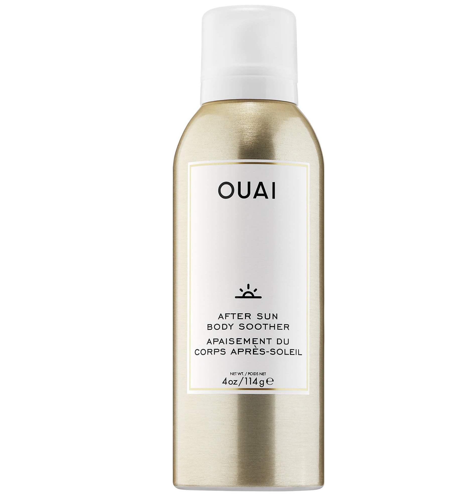 Ouai After Sun Body Soother. Un humectante en “spray” que combina sábila, extracto de pepinillo y aceite de rosa mosqueta para reparar la piel quemada por el sol. Consíguelo en Sephora. (Suministrada)