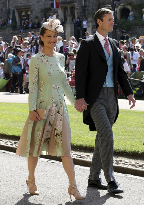 Pippa Middleton y su esposo James Matthews. (AP)