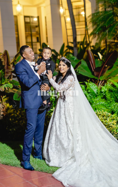 El hijo de la pareja, Jahel Orlando, fue parte importante de la celebración. (Suministrada/ Claudette Montero)