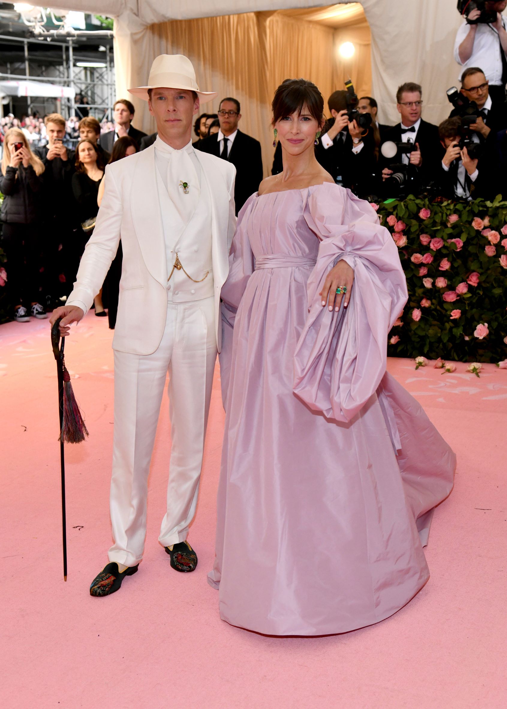 El actor Benedict Cumberbatch y Sophie Hunter. (AP)