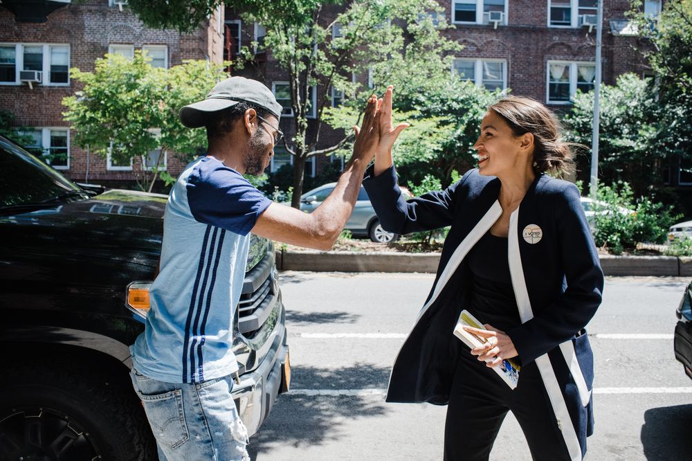 Alexandria Ocasio durante el día de las primarias. (Foto: Suministrada/COREYTORPIE)