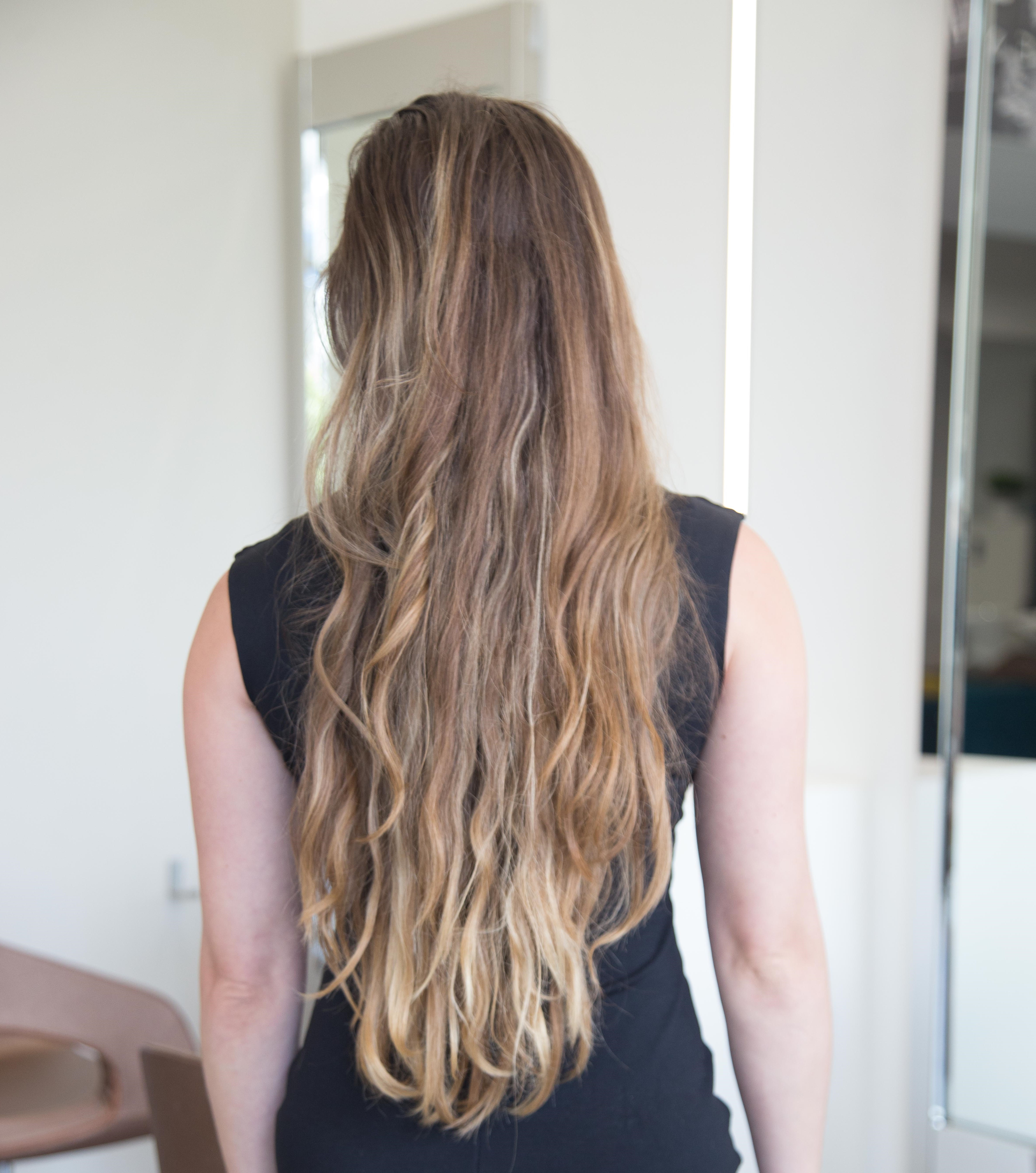 Así lucía la cabellera antes del tratamiento en el salon de belleza.