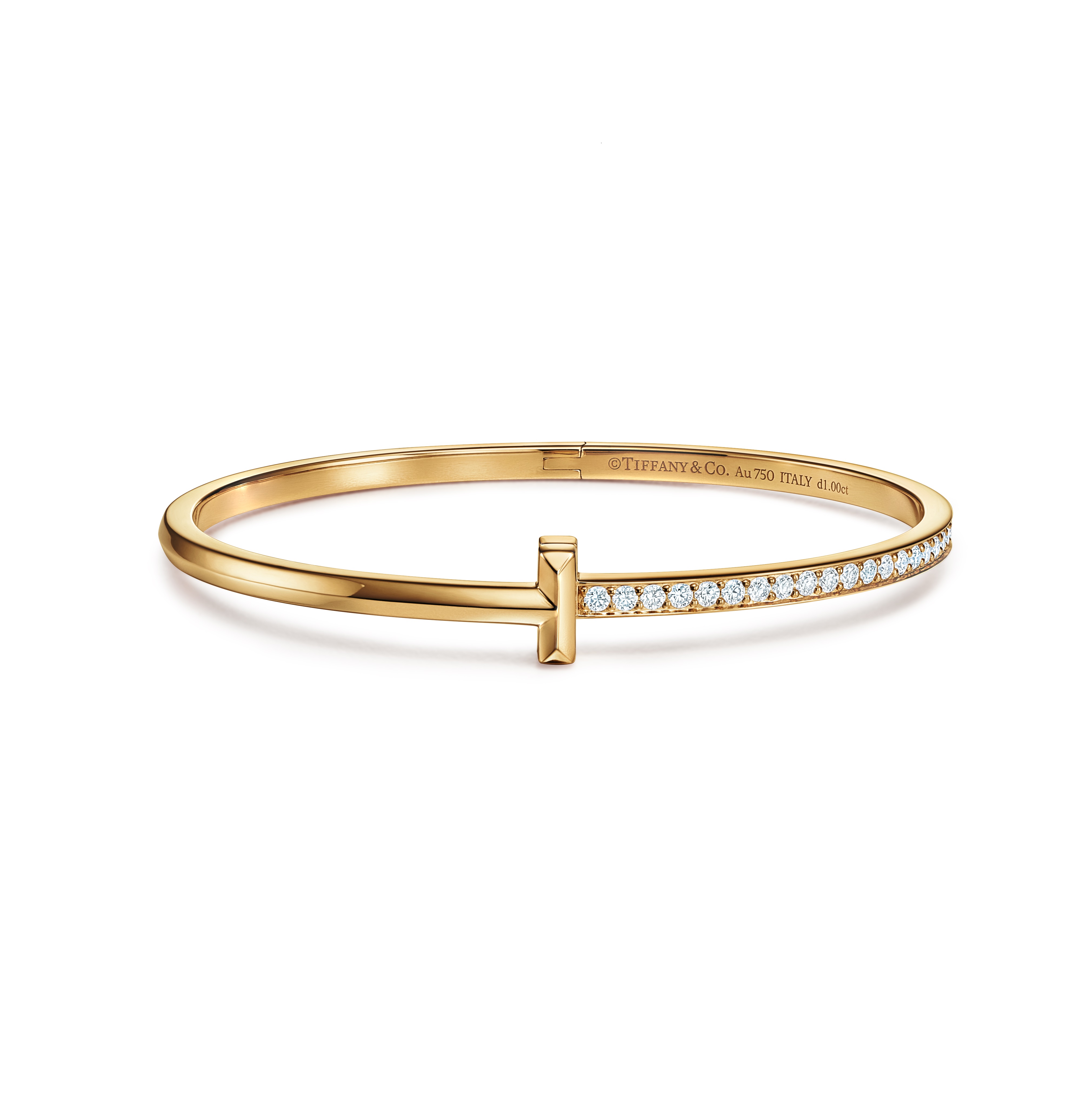 Pulsera Tiffany en oro de 18 quilates y diamantes, de Reinhold Jewelers. (Suministrada)