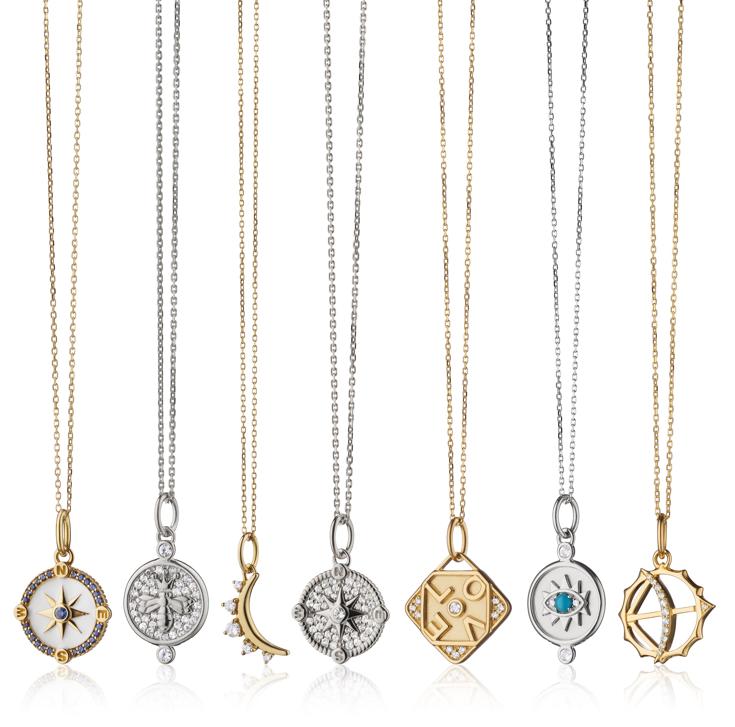 Cerca del corazón - Hay piezas de joyería para usar a diario que se ajustan a tu estado anímico, como estas cadenas con diversos pendientes de Monica Rich Kosann que puedes conseguir tanto en Reinhold Jewelers como en www.reinholdjewelers.com (Suministrada)