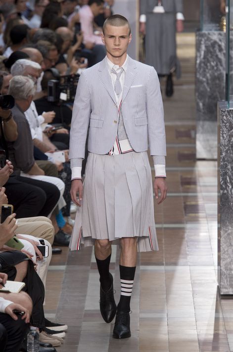 Desfile de la colección primavera-verano 2018 de Thom Browne. (WGSN)