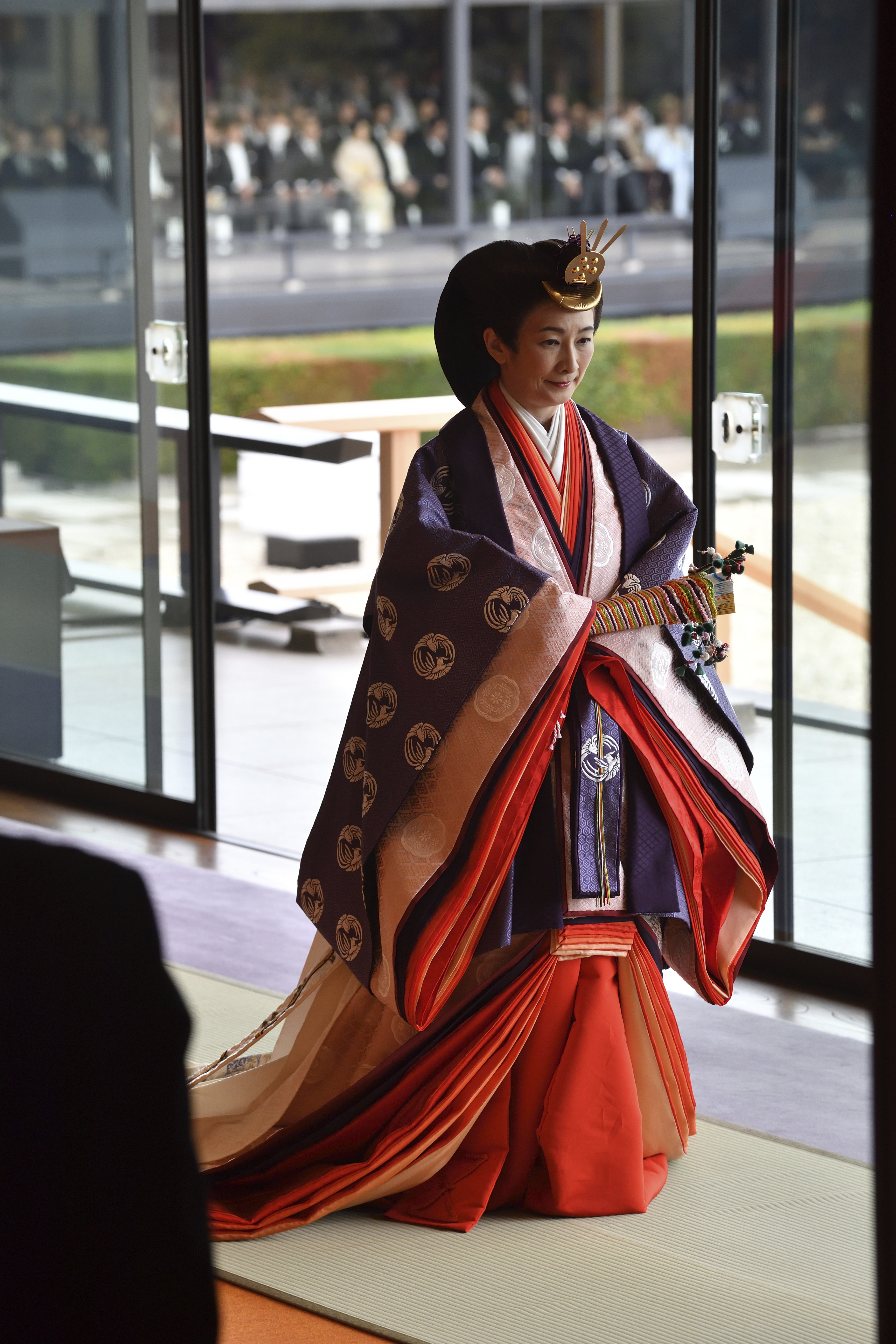 La princesa Kiko participó en la ceremonia de entronización de su padre. (AP)