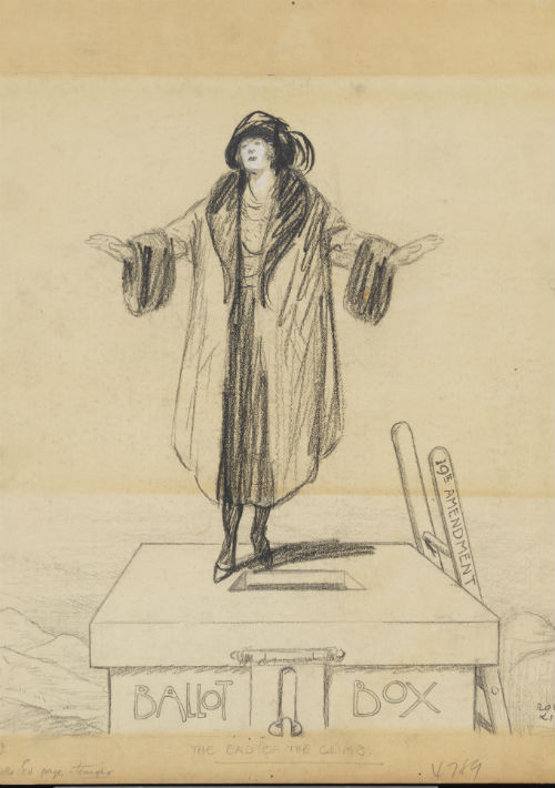 The End of the Climb,1920, dibujo por Rollin Kirby, Museum of the City of New York, gift of Mr. Rollin Kirby, 43.366.660