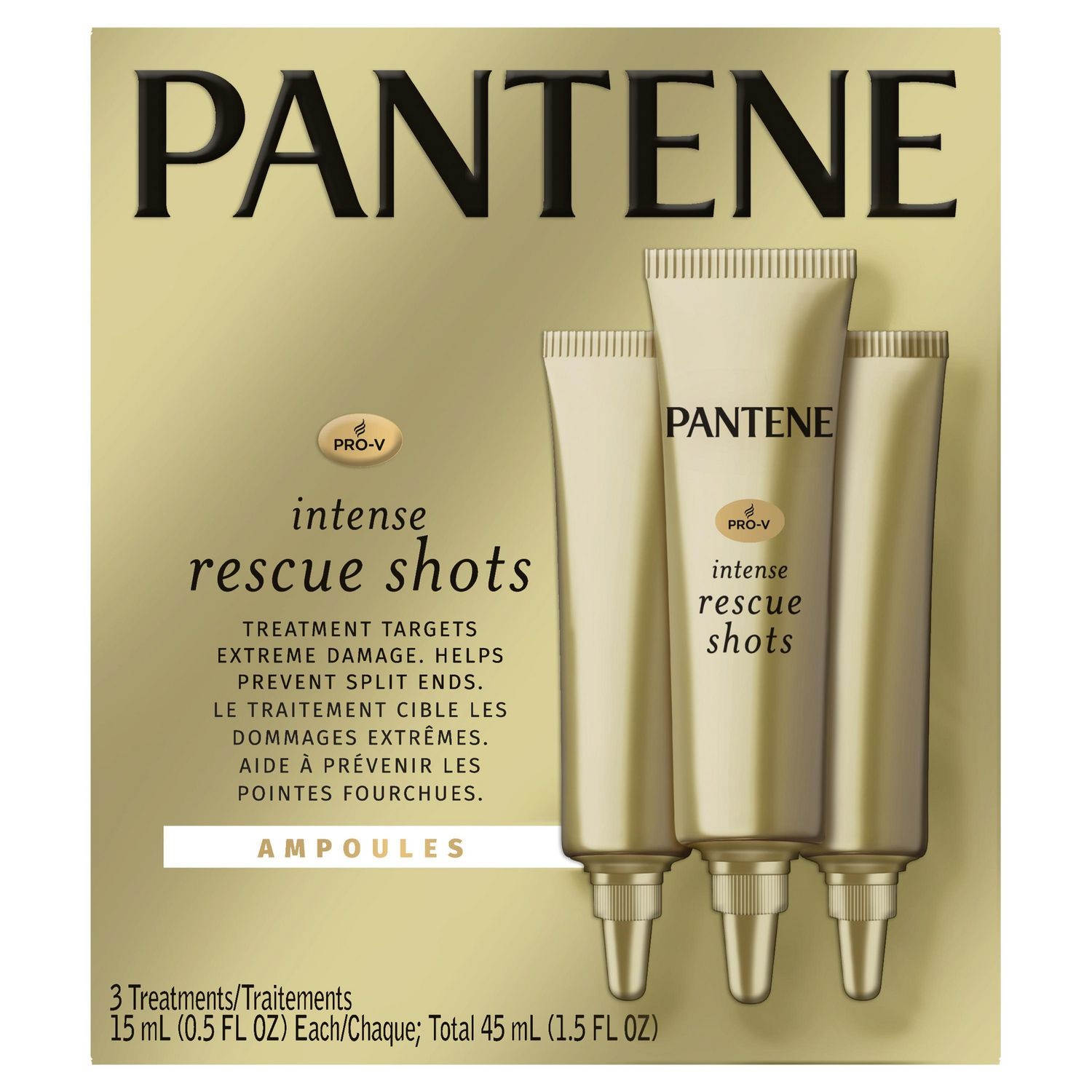 Intense Rescue Shots de Pantene Pro-V - Su fórmula a base de pro-vitamina B5 y lípidos fortalecedores trabajan en las áreas dañadas para devolver flexibilidad e hidratación. A la venta en farmacias. (Suministrada)