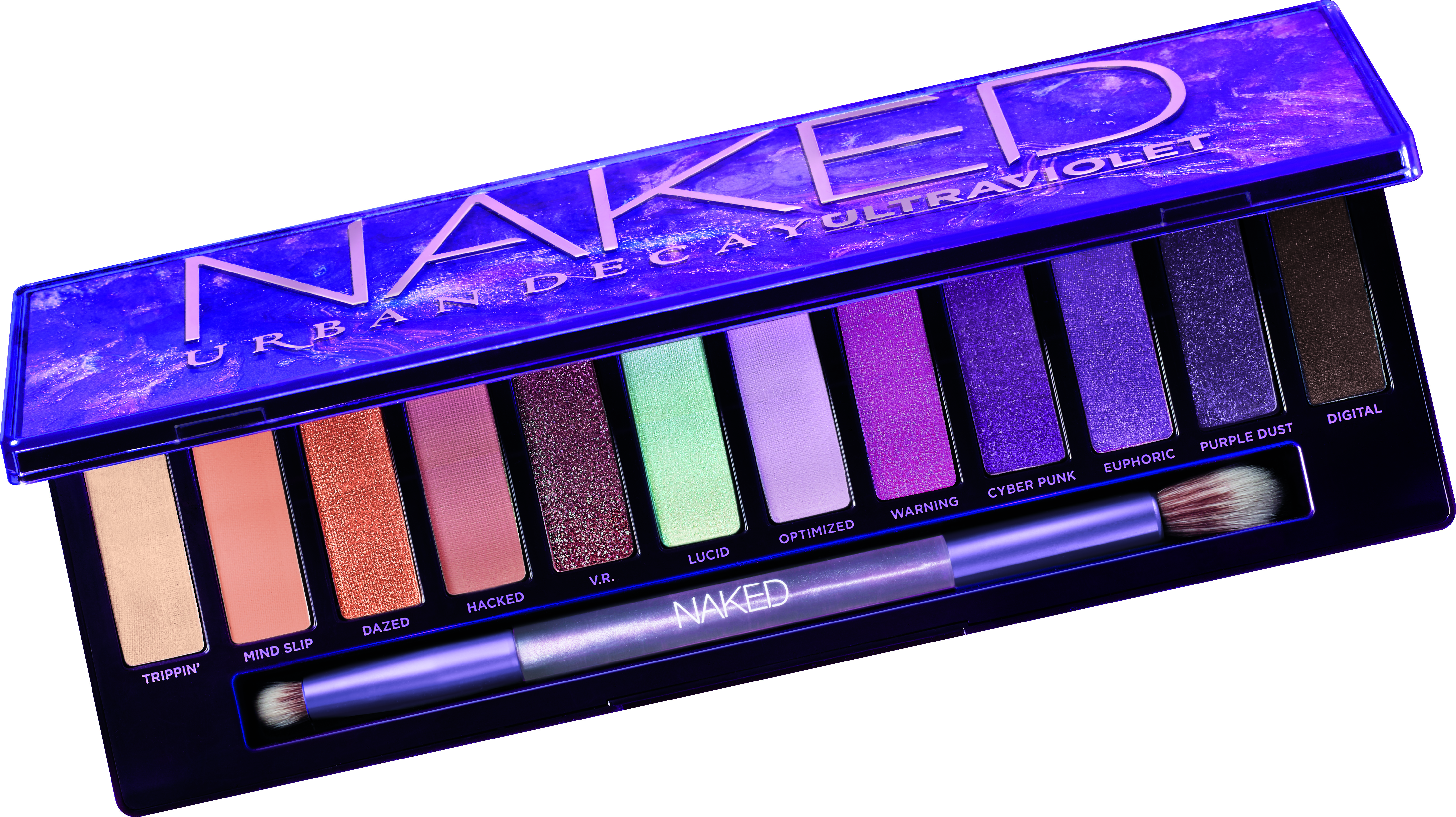 Esta temporada, los tonos brillantes y morados se imponen en la tendencia de maquillaje de ojos y son protagonistas de la nueva Naked Ultraviolet Eyeshadow Palette, que cuenta con 12 sombras con diversos acabados. (Suministrada)