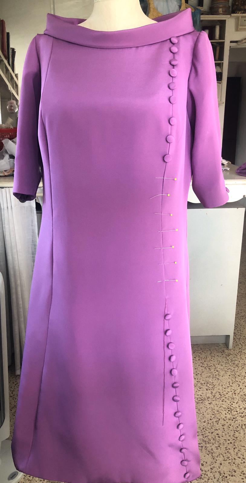 Lilliam Díaz Díaz trabajó minuciosamente cada detalle del vestido. (Suministrada)