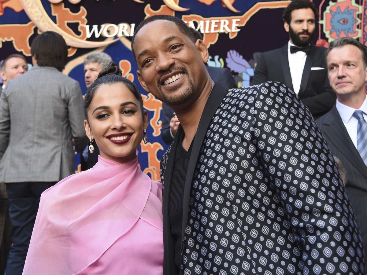 Entre boas y confeti se celebra el estreno mundial de "Aladdin" en Los Ángeles